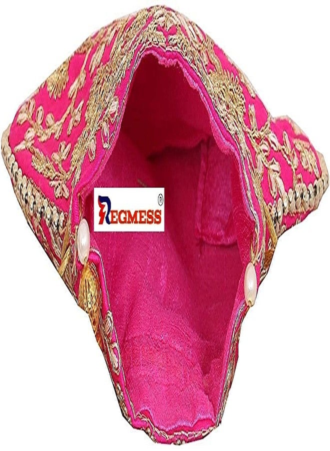 REGMESS Rajasthani Style Royal Clutch Silk Batwa Bag/Ethnic Potli Women's Potli/potli for Gift/potli for Women Party (Orange) - Image 4